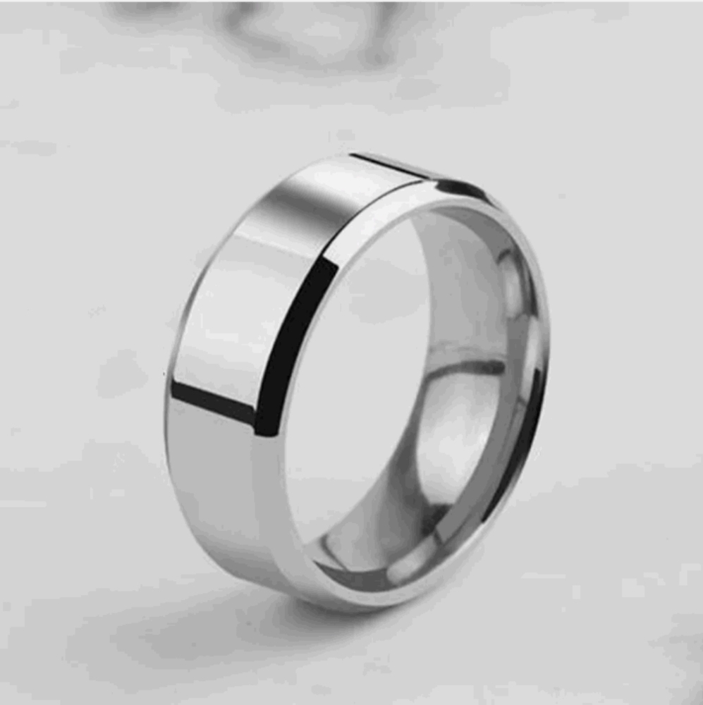 Men's stainless steel wedding band